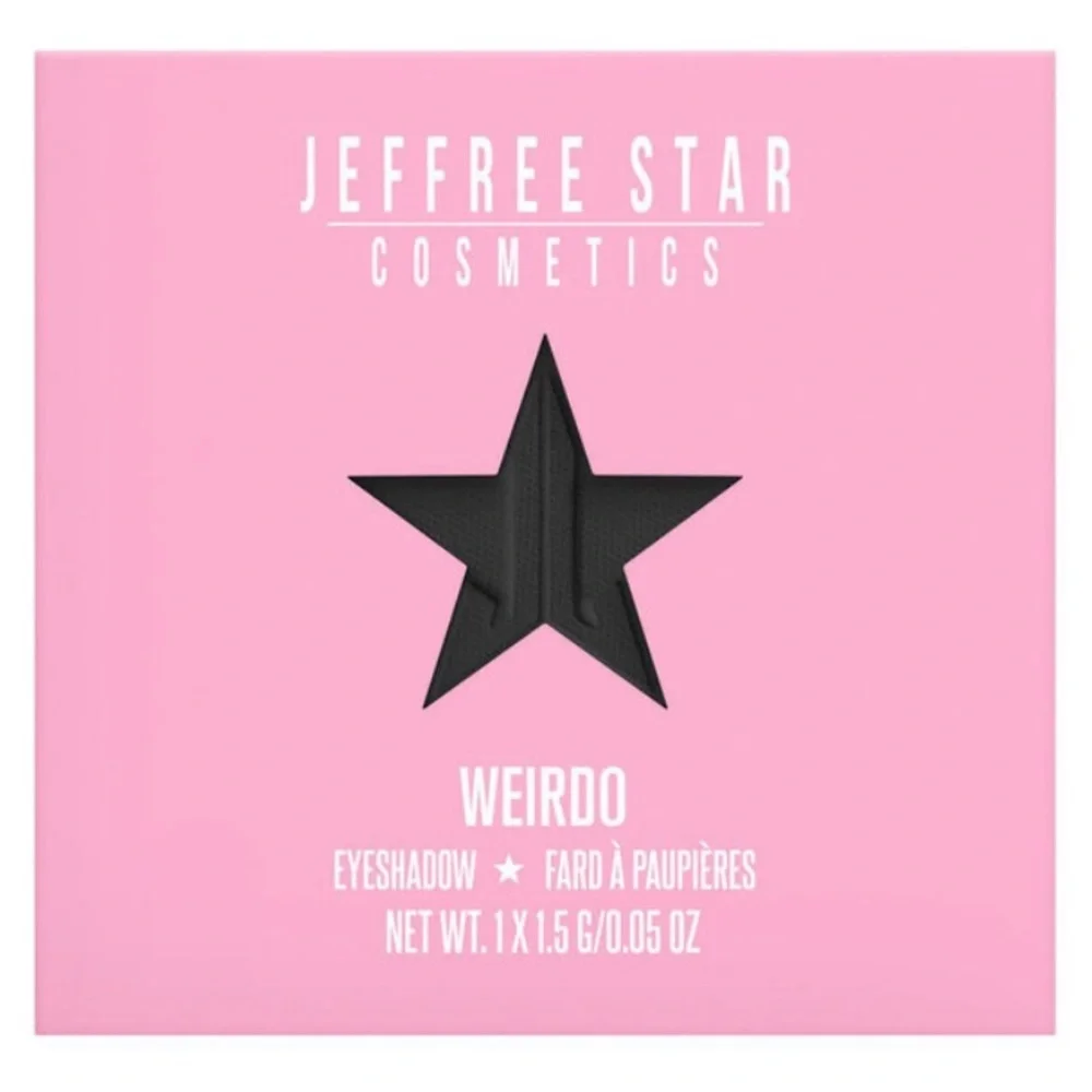 Jeffree Star Cosmetics Artistry Eyeshadow Single WEIRDO Black Matte Makeup NEW